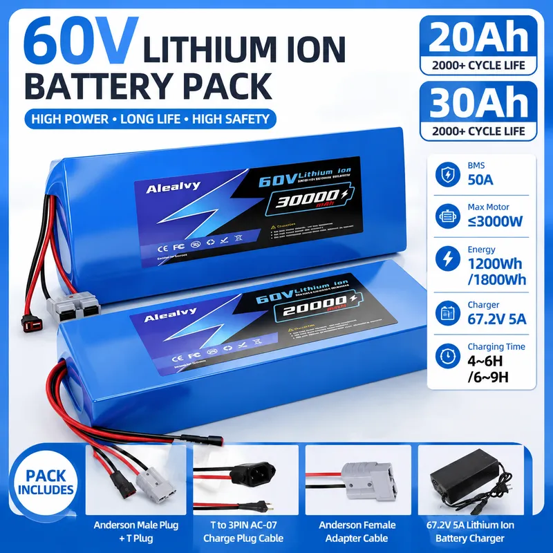 Литиевая батарея 60В 20Ач 30Ач – обзор и цена 60V 30Ah Electric Scooter Battery